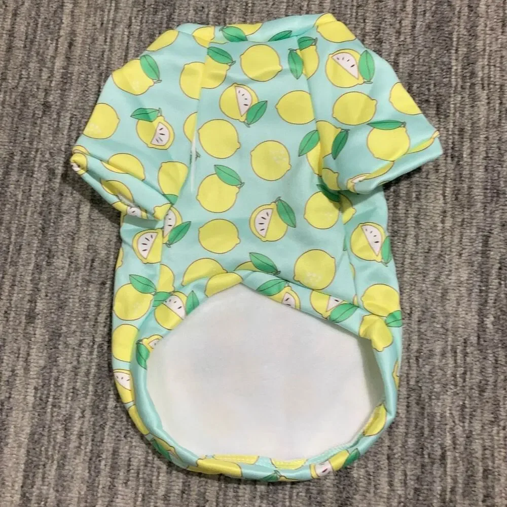 Brand New Soft and Comfortable Lemon Print Dog Onesie Outfit Size‎ XL Pet